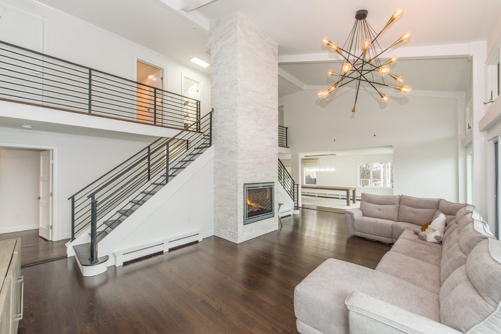 A warm, finished living space